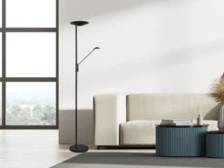 Trio Leuchten LED Deckenfluter BRANTFORD Schwarz Schwenkbar Mit Lesearm, Höhe 180cm 14 Trio Leuchten LED Deckenfluter BRANTFORD Schwarz Schwenkbar Mit Lesearm, Höhe 180cm -Globo Store led deckenfluter brantford schwarz schwenkbar mit 1 6