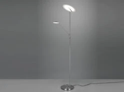 Trio Leuchten LED Deckenfluter BRANTFORD Silber Schwenkbar Mit Lesearm, Höhe 180cm -Globo Store led deckenfluter brantford silber schwenkbar mit l 2