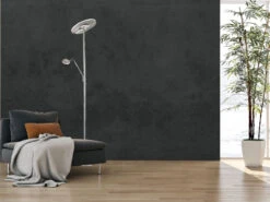 Fischer & Honsel LED Deckenfluter DENT Silber Mit Leselampe Dimmbar - Höhe 180cm -Globo Store led deckenfluter dent silber mit leselampe dimmbar 10