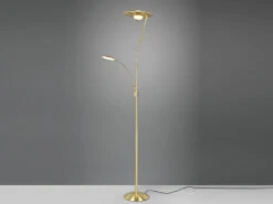 Trio Leuchten LED Deckenfluter GRANBY Messing Schwenkbar Mit Lesearm, Höhe 180cm -Globo Store led deckenfluter granby messing schwenkbar mit les 2