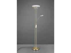 Reality Leuchten LED Deckenfluter ORSON Messing Mit Leselicht, Dimmbar Flexibel - 180cm -Globo Store led deckenfluter orson messing mit leselicht dimmb 4