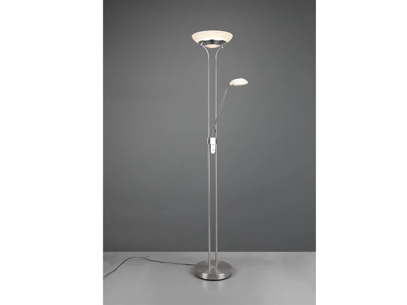 Reality Leuchten LED Deckenfluter ORSON Silber Mit Leselicht, Dimmbar Flexibel - 180cm 3 Reality Leuchten LED Deckenfluter ORSON Silber Mit Leselicht, Dimmbar Flexibel - 180cm – Bild 3