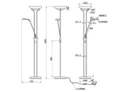 Reality Leuchten LED Deckenfluter ORSON Silber Mit Leselicht, Dimmbar Flexibel - 180cm 18 Reality Leuchten LED Deckenfluter ORSON Silber Mit Leselicht, Dimmbar Flexibel - 180cm -Globo Store led deckenfluter orson silber mit leselicht dimmba 8