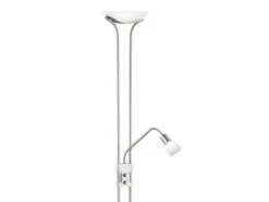 Trio Leuchten LED Deckenfluter SANTO II Dimmbar Mit Leselampe, Silber Matt -Globo Store led deckenfluter santo ii dimmbar mit leselampe si 3