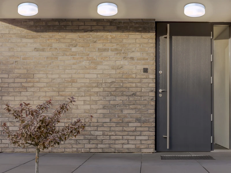 Globo LED Deckenlampe Fürs Bad, Alu Silber Mit Abdeckung Opalweiß, Ø 24cm 2 Globo LED Deckenlampe Fürs Bad, Alu Silber Mit Abdeckung Opalweiß, Ø 24cm – Bild 2