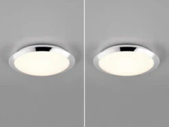 Trio Leuchten LED Deckenleuchte 2er Set In Chrom Ø 29cm, IP44 - Badlampen -Globo Store led deckenleuchte 2er set in chrom 29cm ip44 badla 2