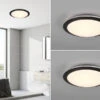 Trio Leuchten LED Deckenleuchte 2er Set In Schwarz Ø 29cm, IP44 - Badlampen