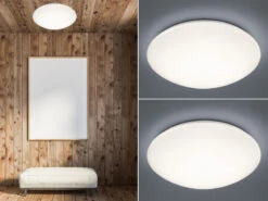 Trio Leuchten LED Deckenleuchte 2er Set In Weiß Ø 37cm, IP44 - Badlampen