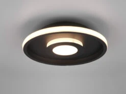 Trio Leuchten LED Deckenleuchte ASCARI, Rund, Schwarz Matt, Ø 30cm, Dimmbar, IP44 -Globo Store led deckenleuchte ascari rund schwarz matt 30cm di 2