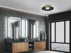 Trio Leuchten LED Deckenleuchte ASCARI, Rund, Schwarz Matt, Ø 40cm, Dimmbar, IP44 -Globo Store led deckenleuchte ascari rund schwarz matt 40cm di 4