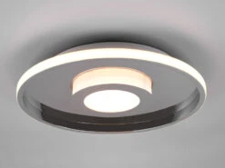 Trio Leuchten LED Deckenleuchte ASCARI, Rund, Silber Chrom, Ø 40cm, Dimmbar, IP44 -Globo Store led deckenleuchte ascari rund silber chrom 40cm di 2