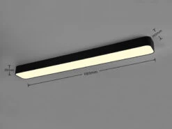 Reality Leuchten LED Deckenleuchte ASTERION Schwarz Dimmbar Nachtlicht 118cm Lang -Globo Store led deckenleuchte asterion schwarz dimmbar nachtli 4