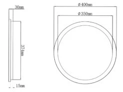 Trio Leuchten LED Deckenleuchte CAMILLA Schwarz Matt Mit Switch Dimmer, Ø 40cm IP44 -Globo Store led deckenleuchte camilla schwarz matt mit switch 1 13