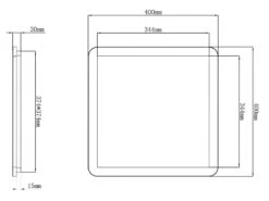 Trio Leuchten LED Deckenleuchte CAMILLA Schwarz Matt Mit Switch Dimmer, Eckig IP44 -Globo Store led deckenleuchte camilla schwarz matt mit switch 1 4