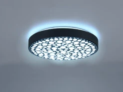 Reality Leuchten LED Deckenleuchte CHIZU Schwarz Ø40cm Dimmbar Fernbedienung & Farbwechsler -Globo Store led deckenleuchte chizu schwarz 40cm dimmbar fernb 7