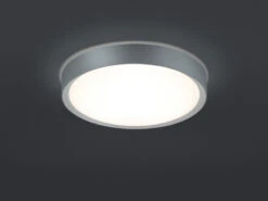 Trio Leuchten LED Deckenleuchte CLARIMO In Grau Titanfarben Ø 33cm, IP44 - Badlampen -Globo Store led deckenleuchte clarimo in grau titanfarben 33cm 2