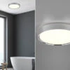 Trio Leuchten LED Deckenleuchte CLARIMO In Silber Chrom Ø 33cm, IP44 - Badlampen