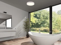 Trio Leuchten LED Deckenleuchte CLARIMO In Weiß Ø 33cm, IP44 - Badlampen -Globo Store led deckenleuchte clarimo in weiss 33cm ip44 badla 4