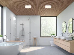 Trio Leuchten LED Deckenleuchte CLARIMO In Weiß Ø 33cm, IP44 - Badlampen -Globo Store led deckenleuchte clarimo in weiss 33cm ip44 badla 5