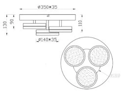 Trio Leuchten LED Deckenleuchte FRANKLIN 3 Flammig Anthrazit Mit Stufen Dimmer, Ø 35cm 13 Trio Leuchten LED Deckenleuchte FRANKLIN 3 Flammig Anthrazit Mit Stufen Dimmer, Ø 35cm -Globo Store led deckenleuchte franklin 3 flammig anthrazit mit 5