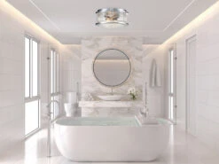 MeineWunschleuchte LED Deckenleuchte In Chrom Für Badezimmer & Wohnraum, Ø30,5cm -Globo Store led deckenleuchte in chrom fuer badezimmer wohnrau 3