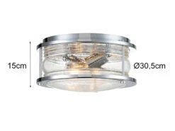 MeineWunschleuchte LED Deckenleuchte In Chrom Für Badezimmer & Wohnraum, Ø30,5cm -Globo Store led deckenleuchte in chrom fuer badezimmer wohnrau 9