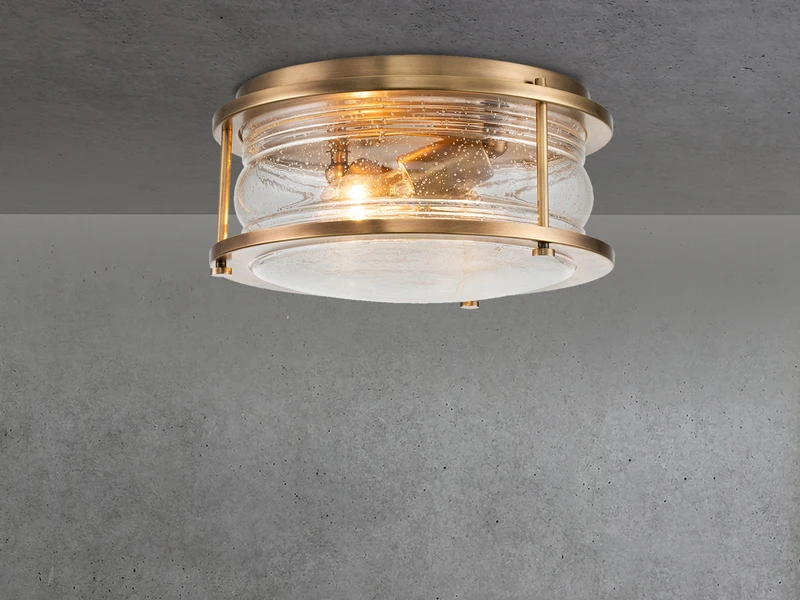 MeineWunschleuchte LED Deckenleuchte In Messing Für Badezimmer & Wohnraum, Ø30,5cm 3 MeineWunschleuchte LED Deckenleuchte In Messing Für Badezimmer & Wohnraum, Ø30,5cm – Bild 3