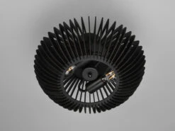 MeineWunschleuchte LED Deckenleuchte In Schwarz Matt, Holz Lamellenlampe Ø 40 Cm -Globo Store led deckenleuchte in schwarz matt holz lamellenlam 4