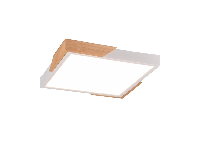 Reality Leuchten LED Deckenleuchte META Eckig 31x31cm Weiß-Holzoptik, 3 Stufen Dimmer 2 Reality Leuchten LED Deckenleuchte META Eckig 31x31cm Weiß-Holzoptik, 3 Stufen Dimmer – Bild 2