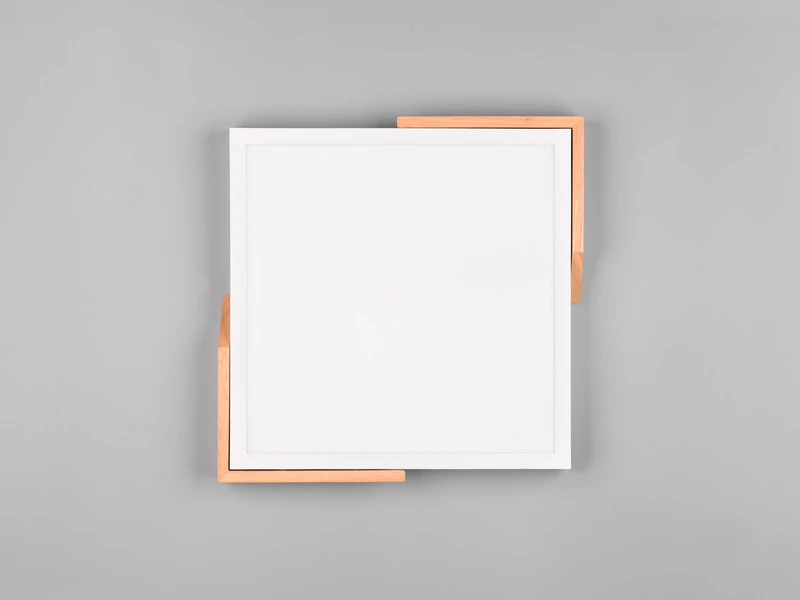 Reality Leuchten LED Deckenleuchte META Eckig 31x31cm Weiß-Holzoptik, 3 Stufen Dimmer 7 Reality Leuchten LED Deckenleuchte META Eckig 31x31cm Weiß-Holzoptik, 3 Stufen Dimmer – Bild 7