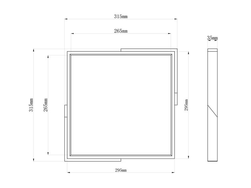 Reality Leuchten LED Deckenleuchte META Eckig 31x31cm Weiß-Holzoptik, 3 Stufen Dimmer 9 Reality Leuchten LED Deckenleuchte META Eckig 31x31cm Weiß-Holzoptik, 3 Stufen Dimmer – Bild 9