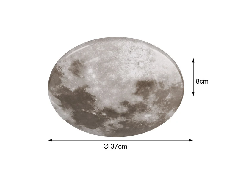 Reality Leuchten LED Deckenleuchte MOONIKA Mondcover In Weiß Ø37cm, IP44 Badlampe 4 Reality Leuchten LED Deckenleuchte MOONIKA Mondcover In Weiß Ø37cm, IP44 Badlampe – Bild 4