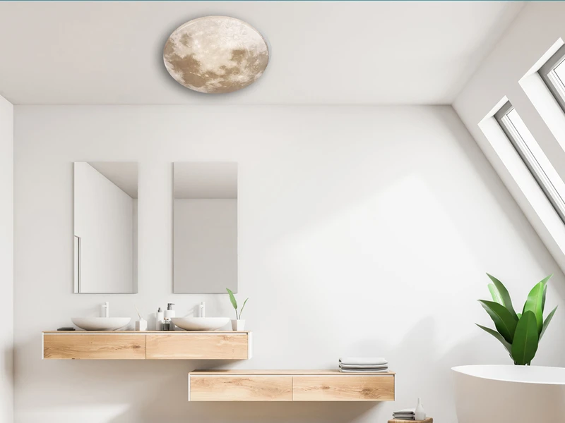 Reality Leuchten LED Deckenleuchte MOONIKA Mondcover In Weiß Ø37cm, IP44 Badlampe 7 Reality Leuchten LED Deckenleuchte MOONIKA Mondcover In Weiß Ø37cm, IP44 Badlampe – Bild 7