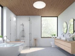 Trio Leuchten LED Deckenleuchte PAOLO In Weiß Ø 37cm, IP44 - Badlampen -Globo Store led deckenleuchte paolo in weiss 37cm ip44 badlamp 5