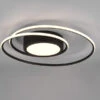 Trio Leuchten LED Deckenleuchte YAVA Ringförmig Mit Fernbedienung, Ø 60cm, Schwarz