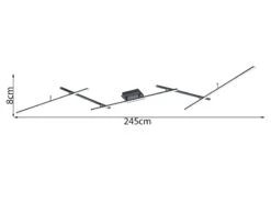 Trio Leuchten LED Deckenschiene ARVIN Mit Fernbedienung & Farbwechsel, Schwarz, 245cm Lang -Globo Store led deckenschiene arvin mit fernbedienung farbwech 2