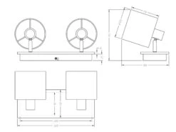 MeineWunschleuchte LED Deckenstrahler 2 Flammig Holz & Stoffschirme Schwarz Gold 15 MeineWunschleuchte LED Deckenstrahler 2 Flammig Holz & Stoffschirme Schwarz Gold -Globo Store led deckenstrahler 2 flammig holz stoffschirme sch 7
