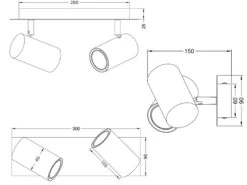 MeineWunschleuchte LED Deckenstrahler In Altmessing 2-flammig Spots Schwenkbar 9 MeineWunschleuchte LED Deckenstrahler In Altmessing 2-flammig Spots Schwenkbar -Globo Store led deckenstrahler in altmessing 2 flammig spots s 4