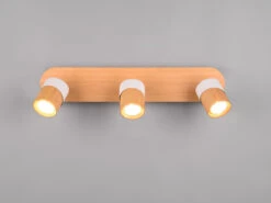 MeineWunschleuchte LED Deckenstrahler Korpus & Lampenschirme Naturholz & Metall Weiß 48cm 9 MeineWunschleuchte LED Deckenstrahler Korpus & Lampenschirme Naturholz & Metall Weiß 48cm -Globo Store led deckenstrahler korpus lampenschirme naturholz 1 2