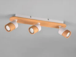 MeineWunschleuchte LED Deckenstrahler Korpus & Lampenschirme Naturholz & Metall Weiß 48cm 11 MeineWunschleuchte LED Deckenstrahler Korpus & Lampenschirme Naturholz & Metall Weiß 48cm -Globo Store led deckenstrahler korpus lampenschirme naturholz 1 4