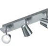 Trio Leuchten LED Deckenstrahler NARCOS 3 Flammig Silber Matt Spots Dreh-und Schwenkbar