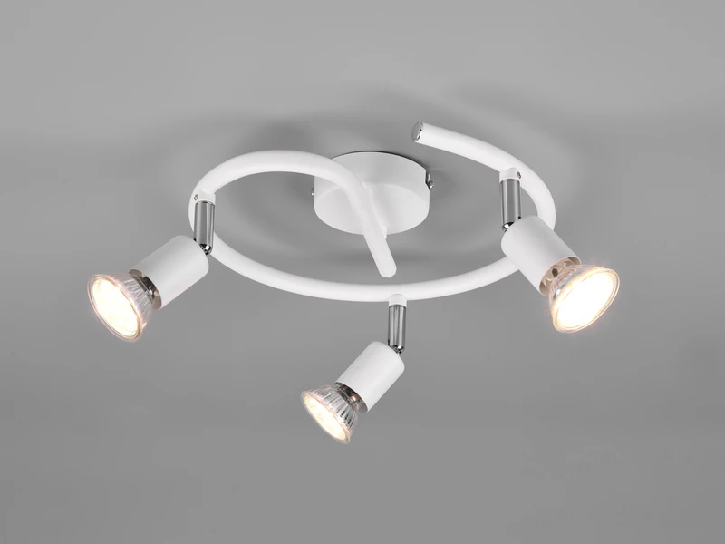 MeineWunschleuchte LED Deckenstrahler Rondell 3 Flammig Weiß, Ø 26cm 1 MeineWunschleuchte LED Deckenstrahler Rondell 3 Flammig Weiß, Ø 26cm