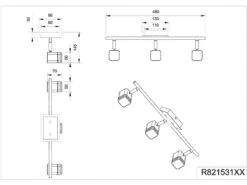 Reality Leuchten LED Deckenstrahler ROUBAIX 3 Flammig Weiß Matt Mit Schirmen In Weiß 48cm Breit 8 Reality Leuchten LED Deckenstrahler ROUBAIX 3 Flammig Weiß Matt Mit Schirmen In Weiß 48cm Breit -Globo Store led deckenstrahler roubaix 3 flammig weiss matt mi 3