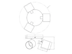 MeineWunschleuchte LED Deckenstrahler Rund 3 Flammig Silber Matt Mit Stoffschirmen In Weiß -Globo Store led deckenstrahler rund 3 flammig silber matt mit 1 3