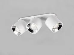 MeineWunschleuchte LED Deckenstrahler Weiß 3 Spots Schwenkbar Dimmbar Breite 27cm -Globo Store led deckenstrahler weiss 3 spots schwenkbar dimmba 4