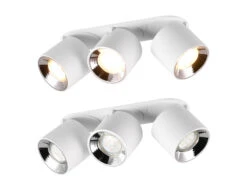 MeineWunschleuchte LED Deckenstrahler Weiß 3 Spots Schwenkbar Dimmbar Breite 27cm -Globo Store led deckenstrahler weiss 3 spots schwenkbar dimmba 6