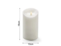 Konstsmide LED Echtwachskerze Mit 3D Flamme & Timer, Ø 10cm, Höhe 18cm, Batteriebetrieb 12 Konstsmide LED Echtwachskerze Mit 3D Flamme & Timer, Ø 10cm, Höhe 18cm, Batteriebetrieb -Globo Store led echtwachskerze mit 3d flamme timer 10cm hoehe 1 4