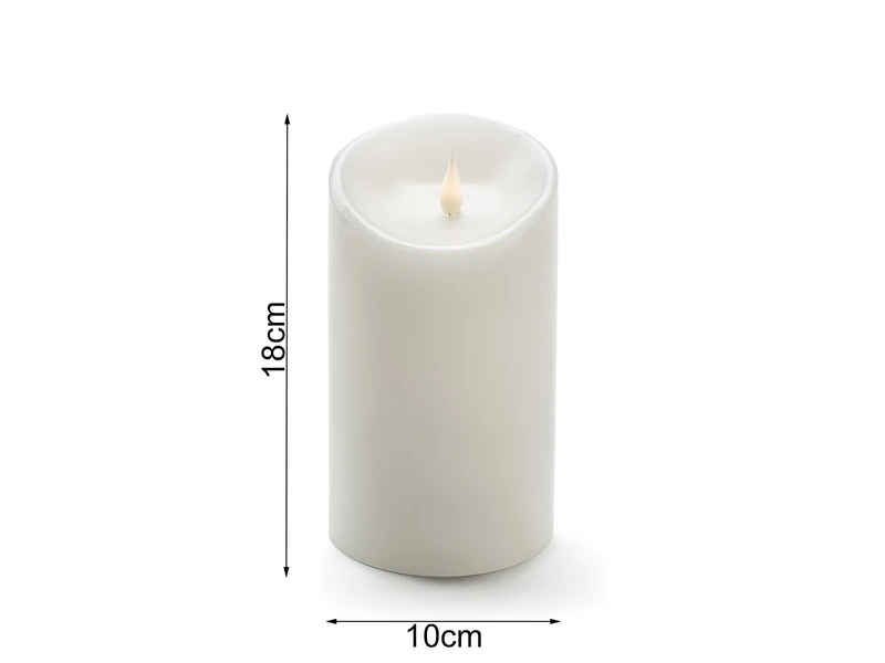 Konstsmide LED Echtwachskerze Mit 3D Flamme & Timer, Ø 10cm, Höhe 18cm, Batteriebetrieb 5 Konstsmide LED Echtwachskerze Mit 3D Flamme & Timer, Ø 10cm, Höhe 18cm, Batteriebetrieb – Bild 5