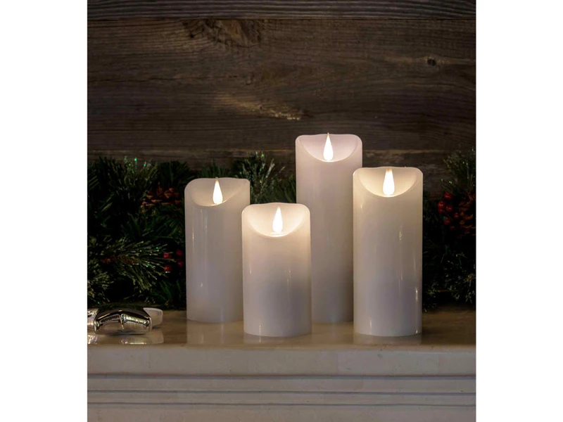 Konstsmide LED Echtwachskerze Mit Flamme & Timer, Ø 7,5cm, Höhe 15,5cm, Batteriebetrieb 7 Konstsmide LED Echtwachskerze Mit Flamme & Timer, Ø 7,5cm, Höhe 15,5cm, Batteriebetrieb – Bild 7