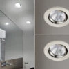 Trio Leuchten LED Einbaustrahler 2er Set Rund Schwenkbar Dimmbar Nickel Matt 5,5W Deckenlampe
